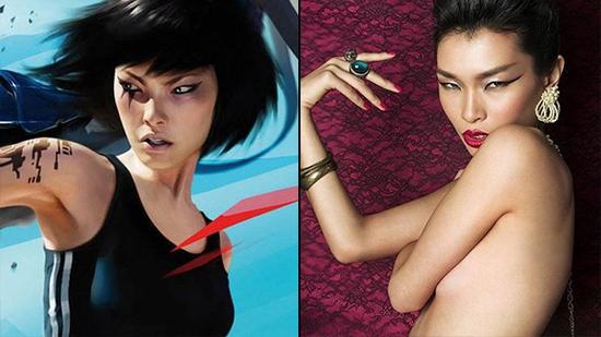 左为《镜之边缘》的女主角费斯，右为吕燕。