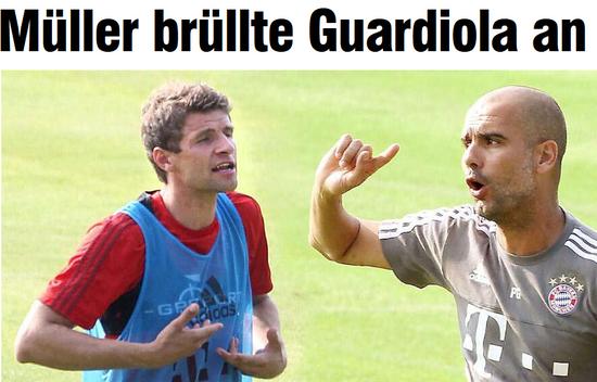 《图片报》：穆勒吼瓜迪奥拉