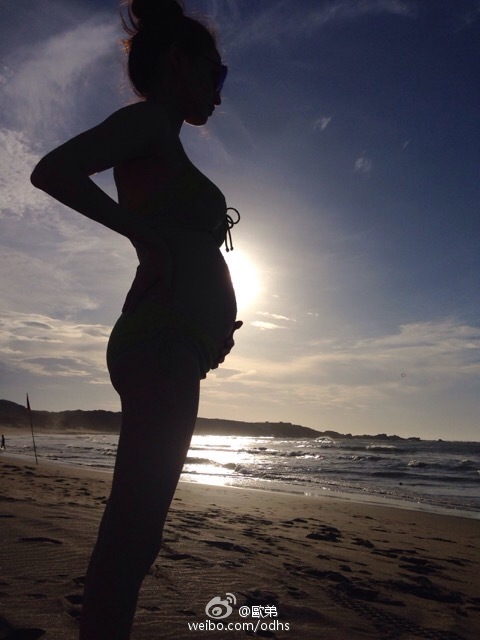 欧弟[微博]今年5月在布拉格补办婚礼,6月自曝老婆怀孕3个月