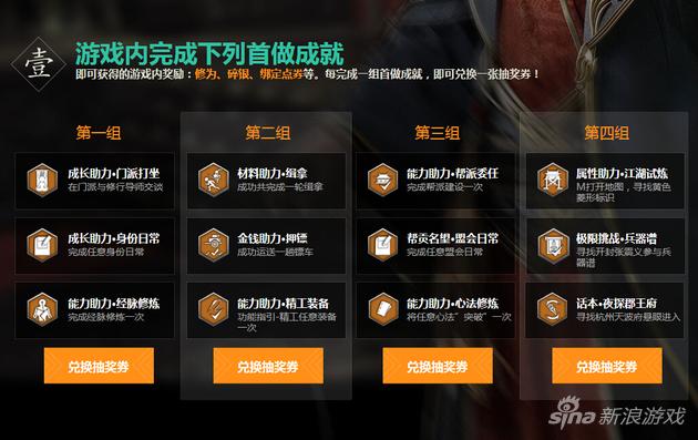 天涯明月刀达成首做成就抽取好礼