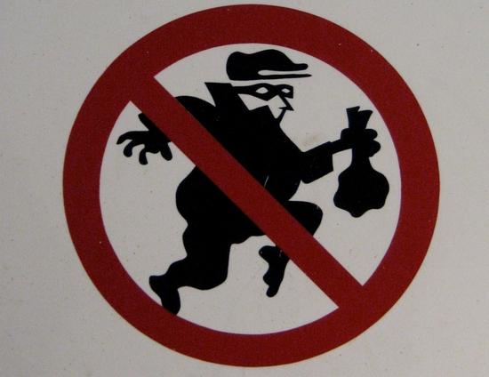 防盗窃安全警示标志图片