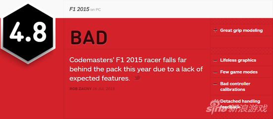 F1 2015 IGN点评