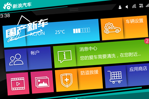 上汽荣威360发布inkaNet4.0系统 配8寸屏