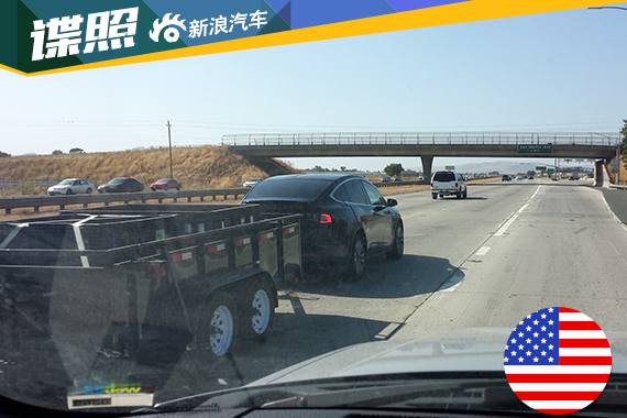 特斯拉Model X最新谍照曝光 牵引能力出众