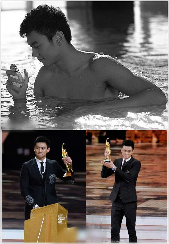 上图为dior广告,下图宁泽涛身穿dior homme西装