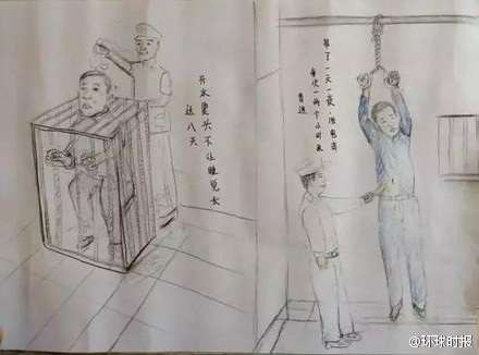 刘仁旺以漫画重现刑讯经过
