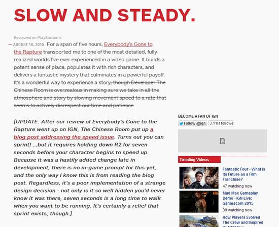 IGN修改《万众狂欢》评分至更高