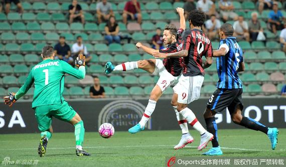 贝尔托拉奇为AC米兰首开纪录