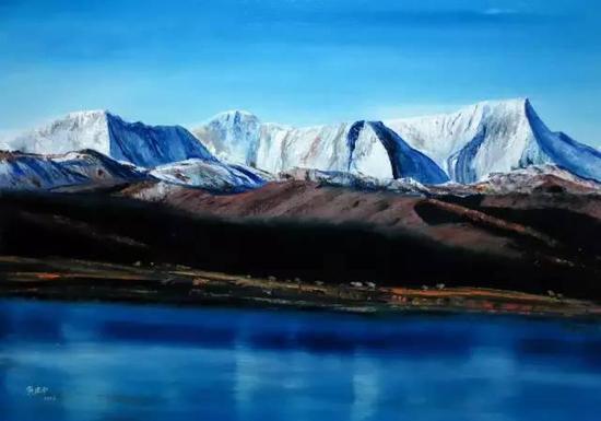 油画《圣水》122×90cm