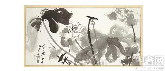 张大千《荷花图》估价：10万-15万美元