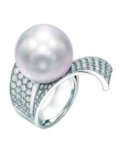 tsl谢瑞麟noble lustre"珠光瑰宝"系列华丽版戒指