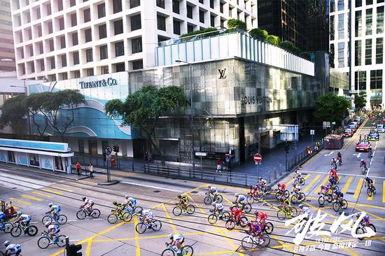 香港街区骑行拍摄