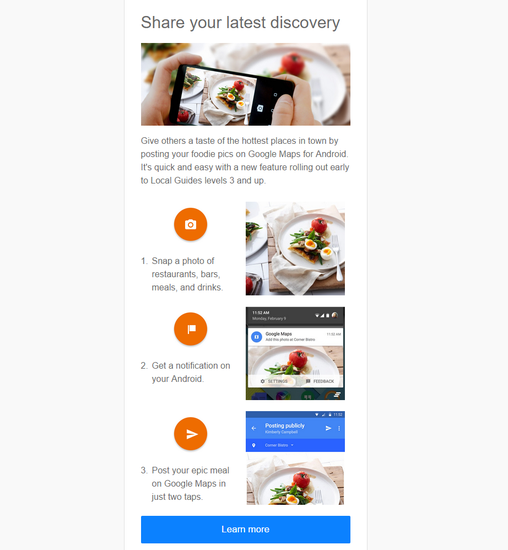 谷歌测试新应用：饭前拍照可自动标注餐厅