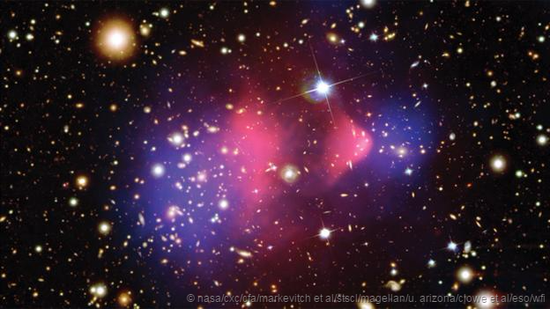 星係之間的相互碰撞為(wei) 科學家們(men) 提供了有關(guan) 暗物質存在的強烈證據