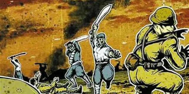 手绘的抗战画报让人热血沸腾