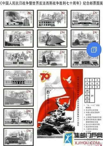 抗战胜利七十周年纪念邮票发售1