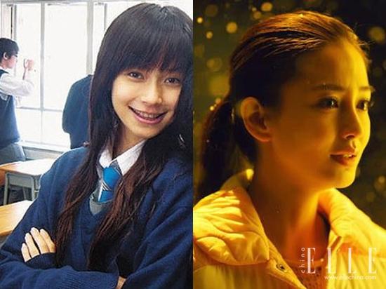 从傻到萌女明星的学生头变化居然这么大
