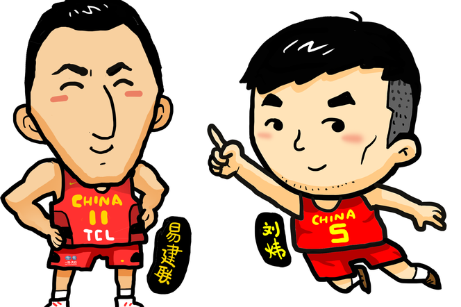 漫画中国男篮队员 q版奇趣可爱为亚锦赛助力