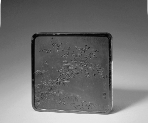 《御题画诗墨—黄荃花鸟墨》