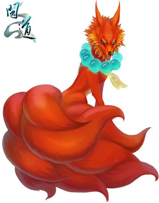 配图4：《问道》九尾仙狐原画