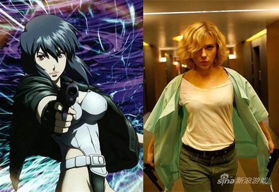 斯嘉丽与草薙素子对比图