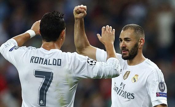 C罗帽子戏法，本泽马进球