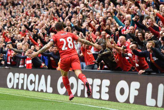 因斯打入效力红军的处子球