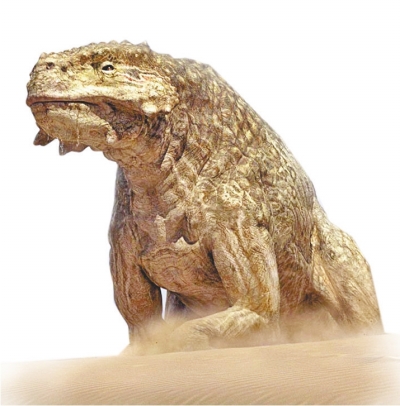 济源出土的复齿河南龙复原图。