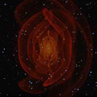动画：这段动画是由欧洲空间局(ESA)制造并对外宣布的，其采用了庞杂的计算机模型，模仿了两个黑洞相撞时在宇宙中掀起的时空涟漪