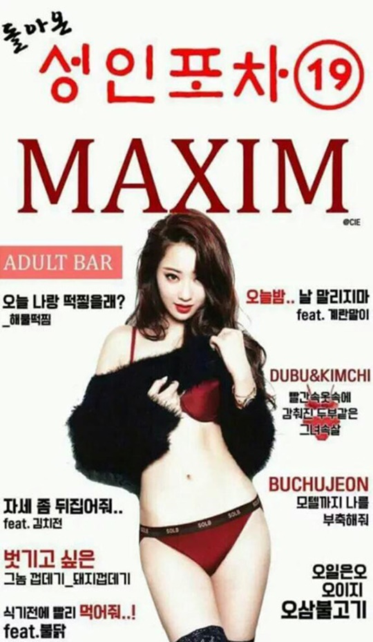 Nine Muses成员景丽照片被用作十九禁招贴画