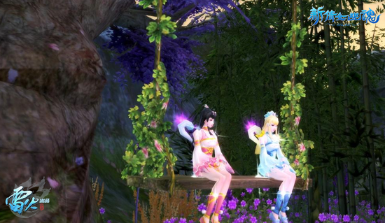 图8：紫藤树下秋千荡悠悠（作者：安辰慕以゛）