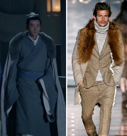 梅长苏身披毛领披风