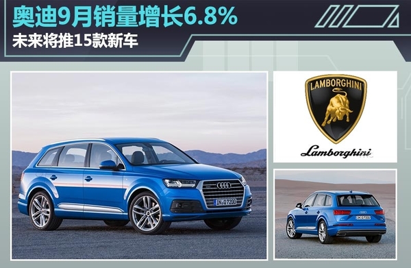 奥迪9月销量增长6.8% 未来将推15款新车