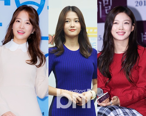 左起依次为朴宝英、南宝拉、金裕贞