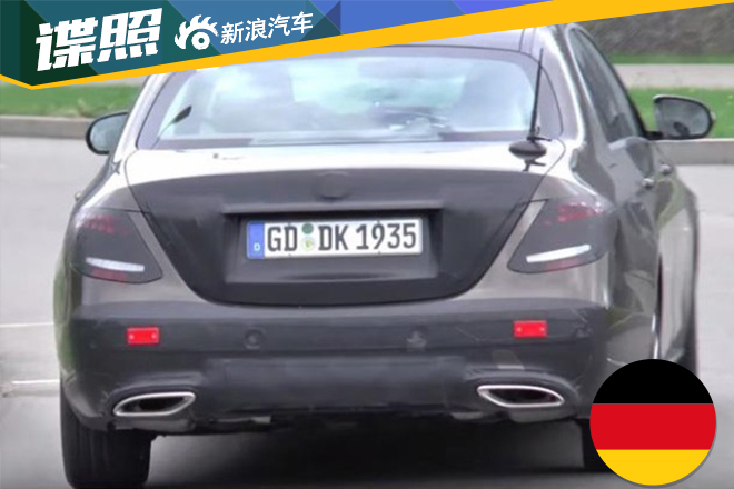 全新奔驰E级低伪装谍照 侧面造型可见