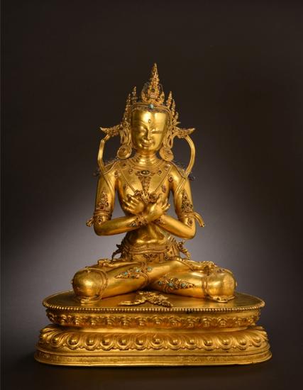 十五世纪 铜鎏金大持金刚像