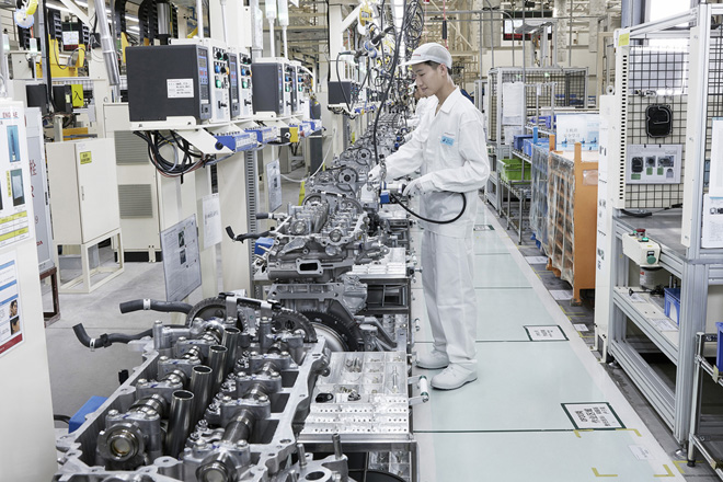 节能型发动机装配