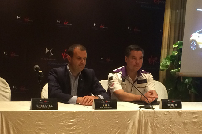 DS全球CEO易博丰（Yves Bonnefont）与车队领队亚历克斯•泰（Alex Tai）