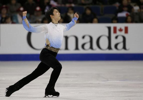 羽生结弦在比赛中