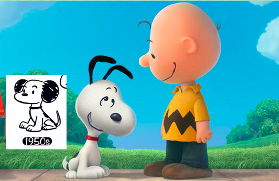 史努比65年形象变迁 最开始它不叫史努比