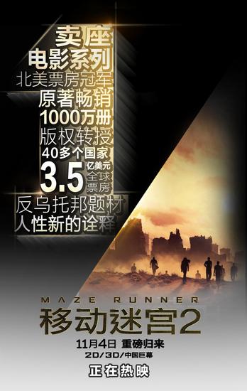 粉丝自制《移动迷宫2》海报