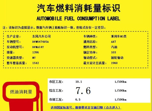 东风风神AX7 1.4T车型2016年上市