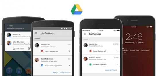 Google Drive更新：新增文件共享通知功能