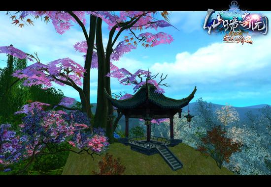 图6：《完美国际2》家园实景截图：月光流转繁花