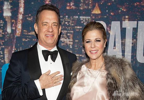 汤姆-汉克斯与妻子丽塔-威尔逊