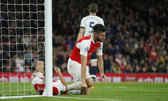 吉鲁本场比赛状态糟糕