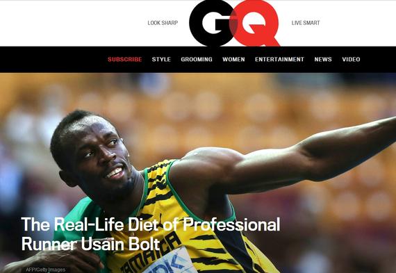 《GQ》介绍博尔特食谱