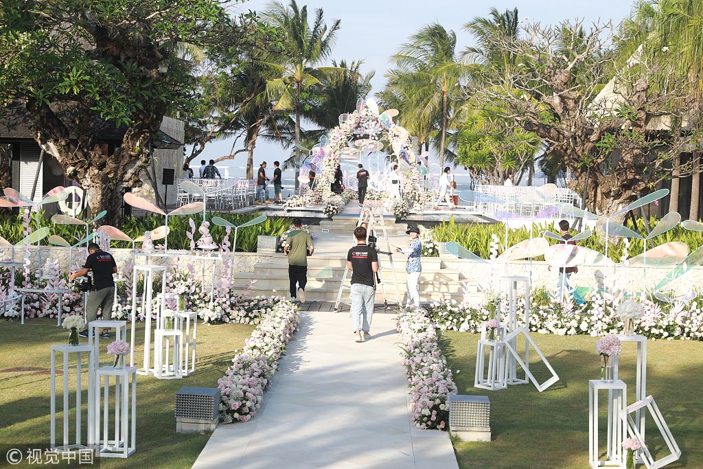5月15日,付辛博和颖儿的婚礼在巴厘岛举行,婚礼举办地桑川别墅内景被