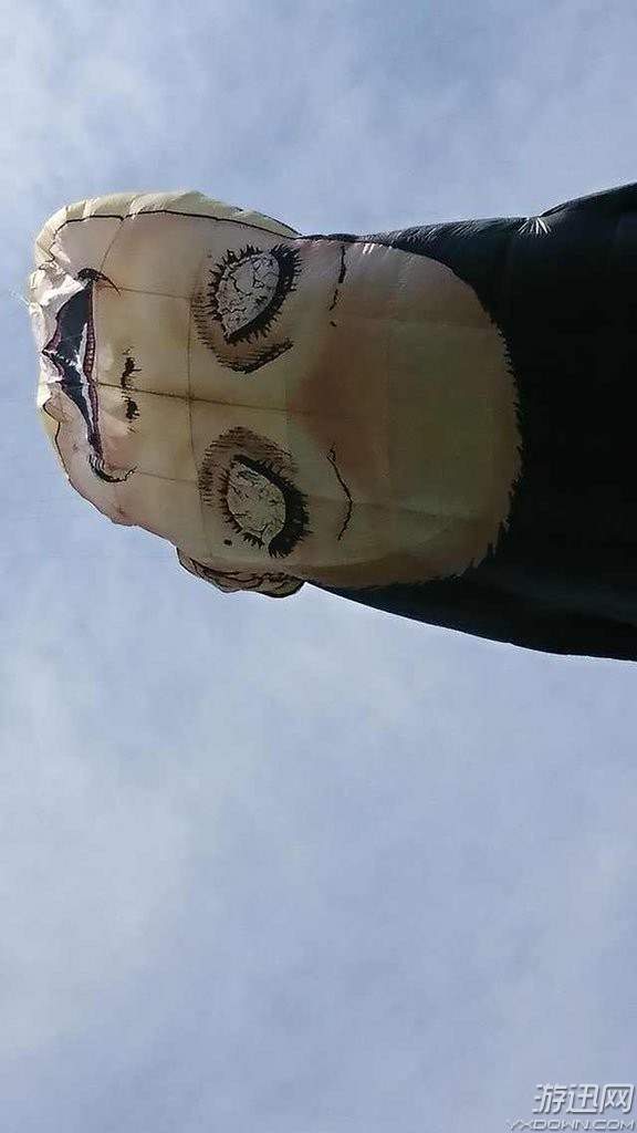 台湾惊现富江人头风筝:路人表示已吓瘫 效果惊悚无比