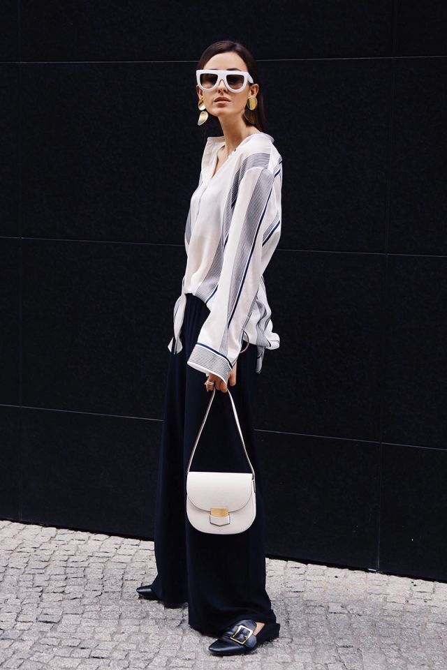 阔腿裤这么流行,到底配什么鞋才不像"小精灵"